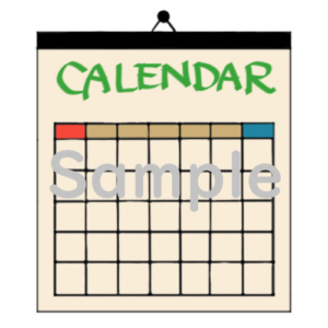 予定の書き込みができる カレンダーのイラストを無料でダウンロードする方法 銀座通りパソコン教室 福岡県糟屋郡志免町